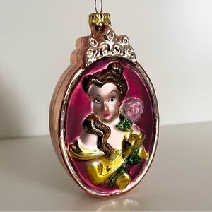 New blown glass princess belle ornament
